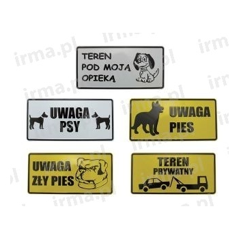 Tablica ostrzegawcza tłoczona mała