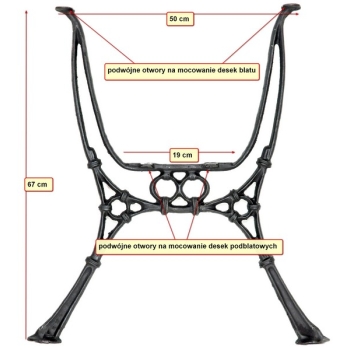 Noga do stołu ogrodowego XL