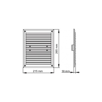Kratka went. 215x265 z siatką