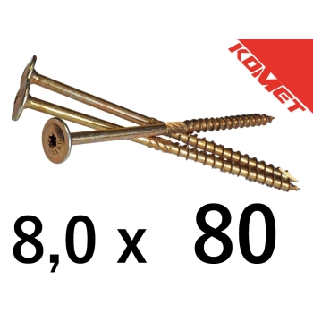 Wkręt ciesielski talerz 8x80