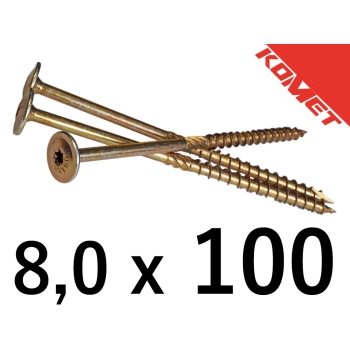 Wkręt ciesielski talerz 8x100