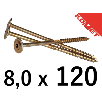 Wkręt ciesielski talerz 8x120