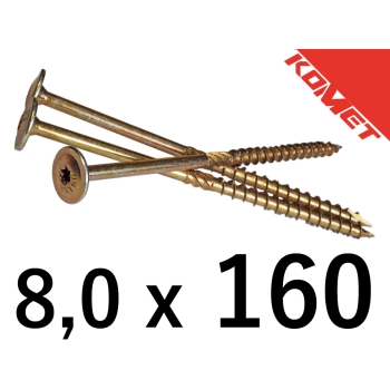 Wkręt ciesielski talerz 8x160