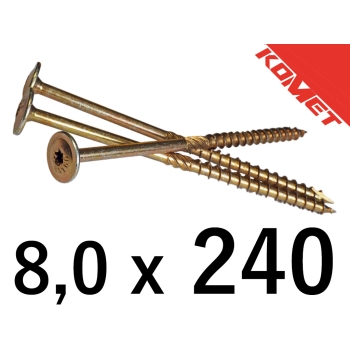 Wkręt ciesielski talerz 8x240