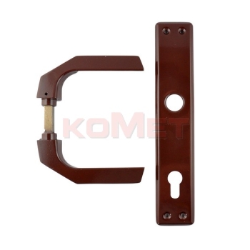 Klamka bramowa drzwiowa wkł. brąz