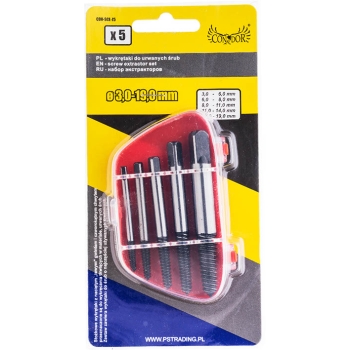 Wykrętaki do śrub 5el. 3-19mm Condor