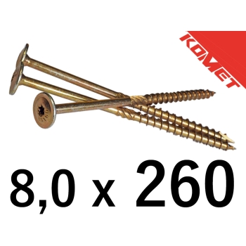 Wkręt ciesielski talerz 8x260