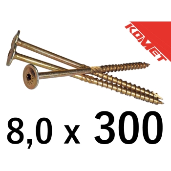 Wkręt ciesielski talerz 8x300