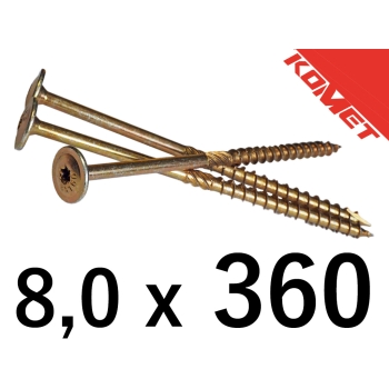 Wkręt ciesielski talerz 8x360