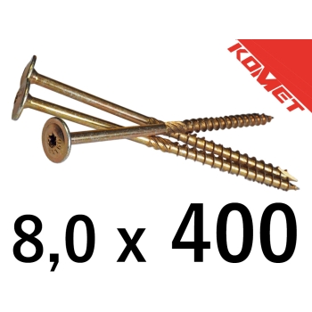 Wkręt ciesielski talerz 8x400