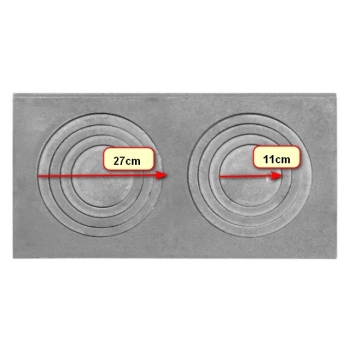 Płyta żel. 2-otworowa 70x33cm
