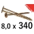 Wkręt ciesielski talerz 8x340