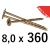 Wkręt ciesielski talerz 8x360