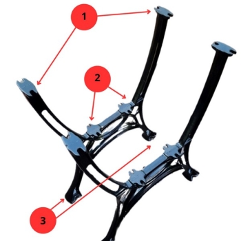 Noga AL do stolika XL (kpl-2szt.)