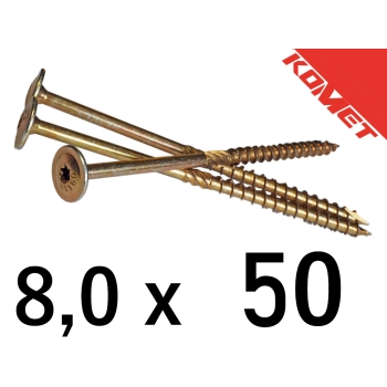 Wkręt ciesielski talerz 8x50