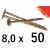 Wkręt ciesielski talerz 8x50