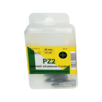 Końcówki do wkrętarek PZ2 25mm Drel